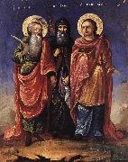 Nicolae Grigorescu Saints llie,Sava and Pantelimon oil on canvas